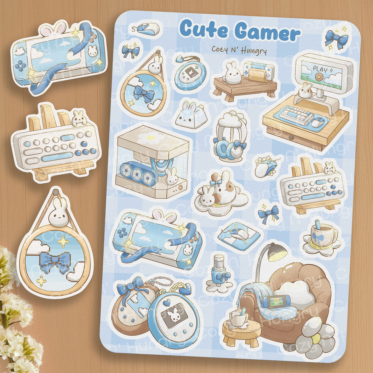 Cute Gamer Sticker Sheet