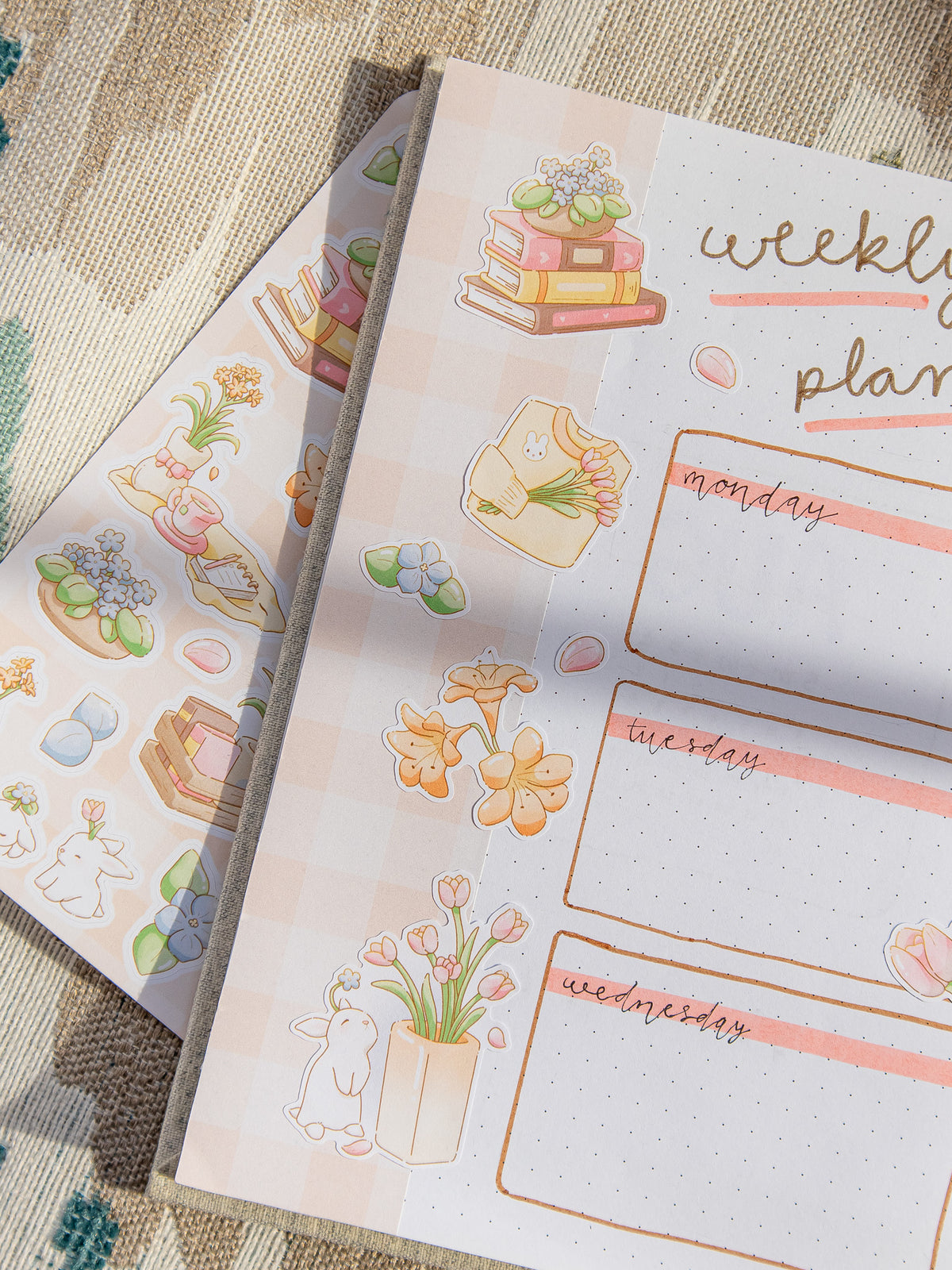 Floral Bunny Sticker Sheet