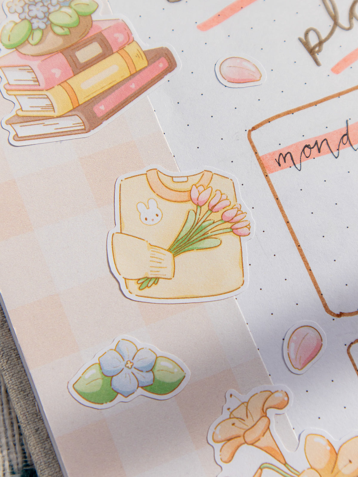 Floral Bunny Sticker Sheet