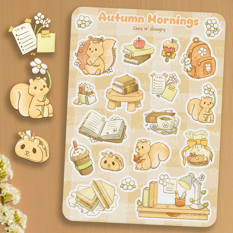 Autumn Mornings Sticker Sheet