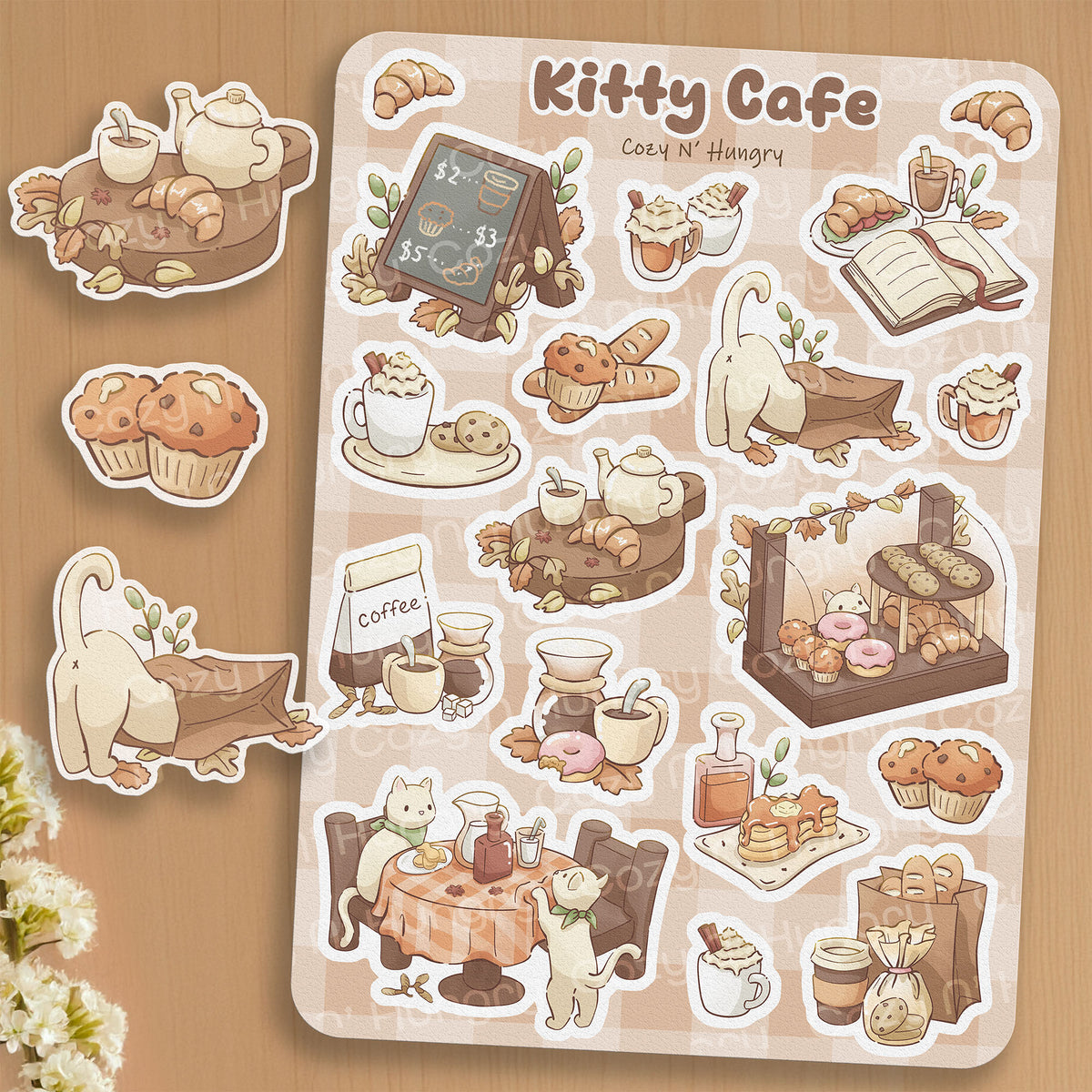 Kitty Cafe Sticker Sheet